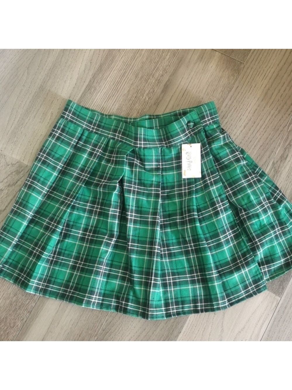 NWT Spirit Halloween Harry Potter Green Plaid Preppy Mini SkirtJunior L